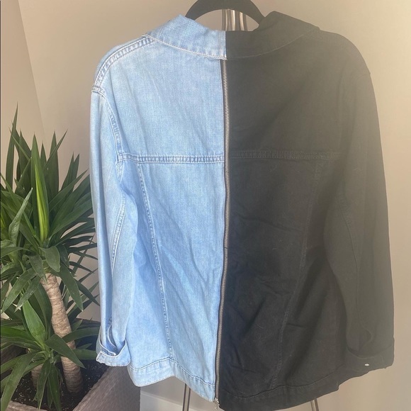 Boohoo Colour Block Denim jacket - Picture 4 of 4